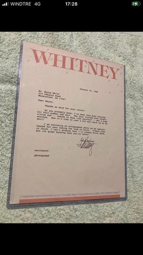 Whitney autographed - "whitney",